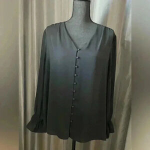 181. Alfani Sheer Black Blouse, Size XL, EUC